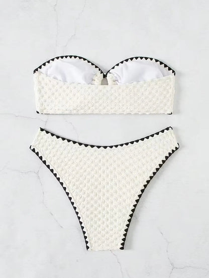 Elegant White Bandeau Bikini | 2-Piece Swimsuit Set 4