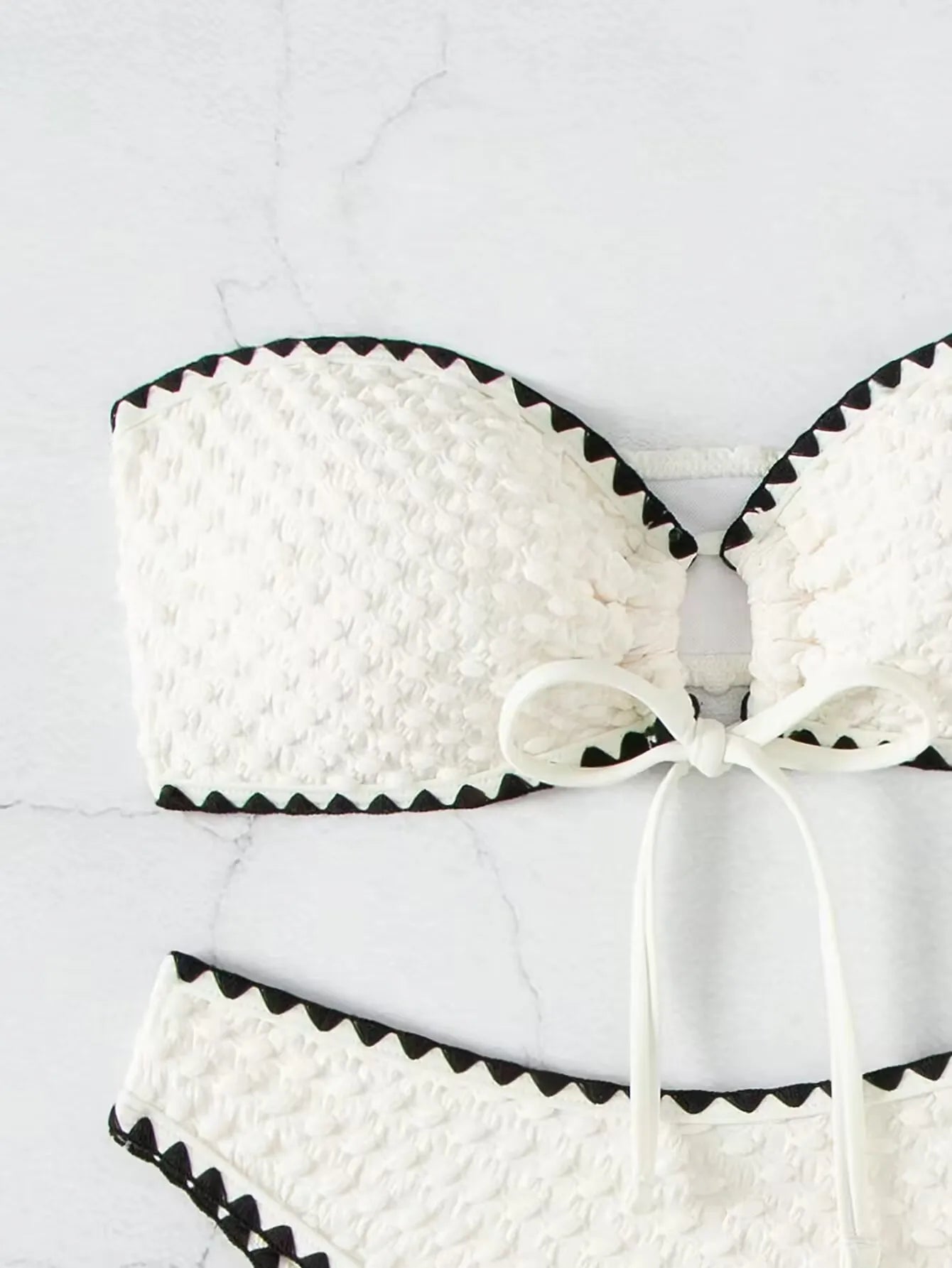Elegant White Bandeau Bikini | 2-Piece Swimsuit Set 6