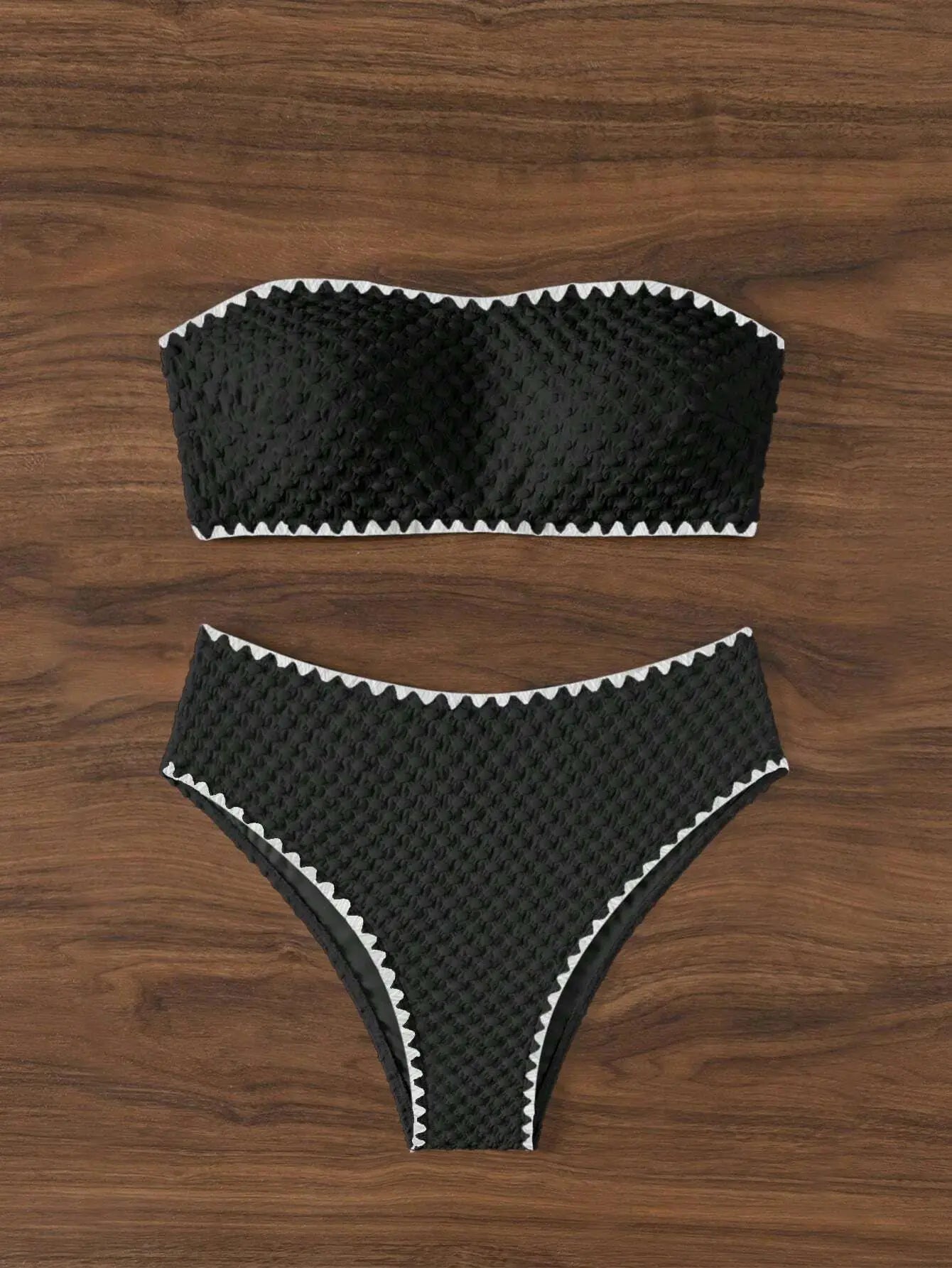 Elegant White Bandeau Bikini | 2-Piece Swimsuit Set 8