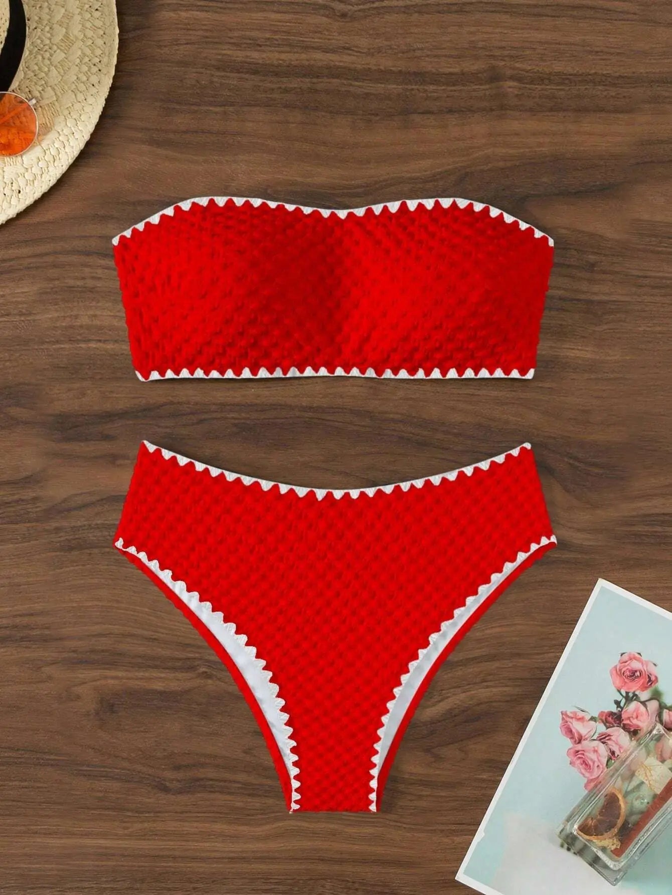 Elegant White Bandeau Bikini | 2-Piece Swimsuit Set 9