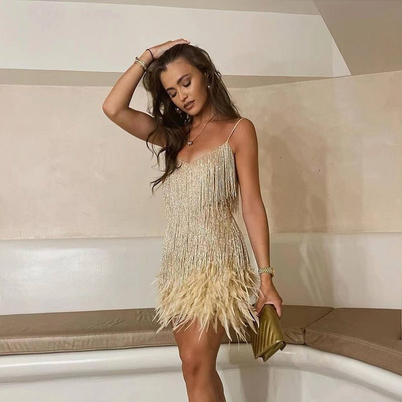 Elegant White Cocktail Dress with Sequins | Party Dress for Women 2