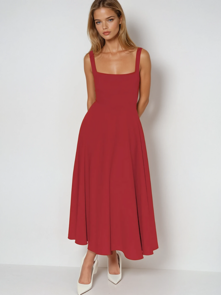 Elegant White Midi Dress | Women's Wedding Guest Dress 6