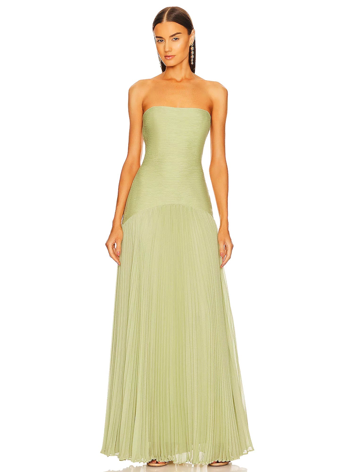 Elysian Reverie | Women's Maxi Dress Solid Color Size M Rib Knit 1
