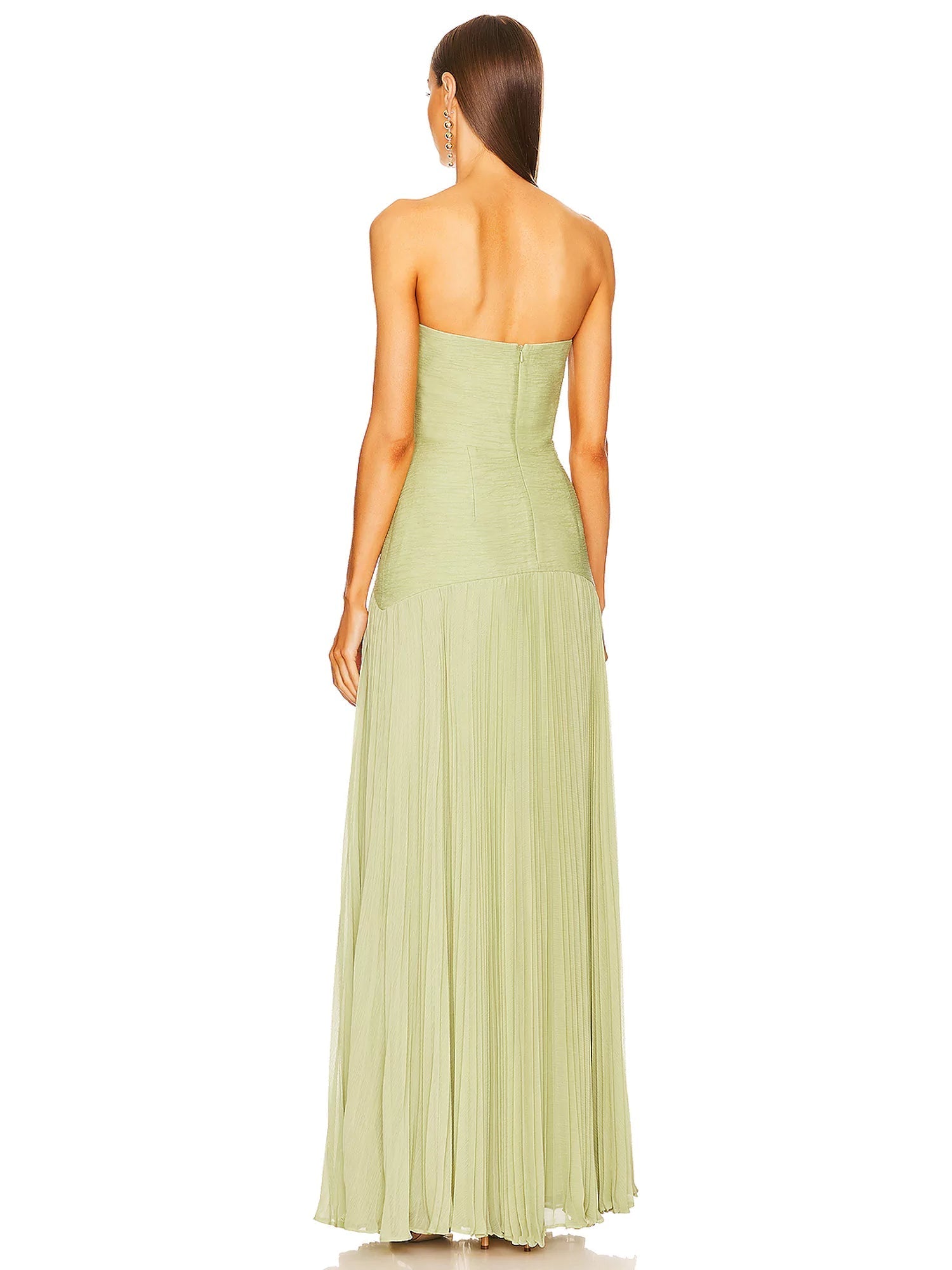 Elysian Reverie | Women's Maxi Dress Solid Color Size M Rib Knit 3