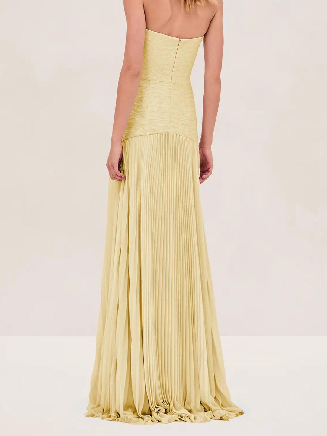 Elysian Reverie | Women's Maxi Dress Solid Color Size M Rib Knit 7