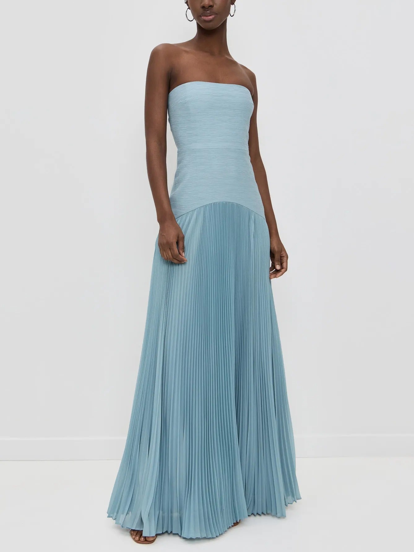 Elysian Reverie | Women's Maxi Dress Solid Color Size M Rib Knit 8