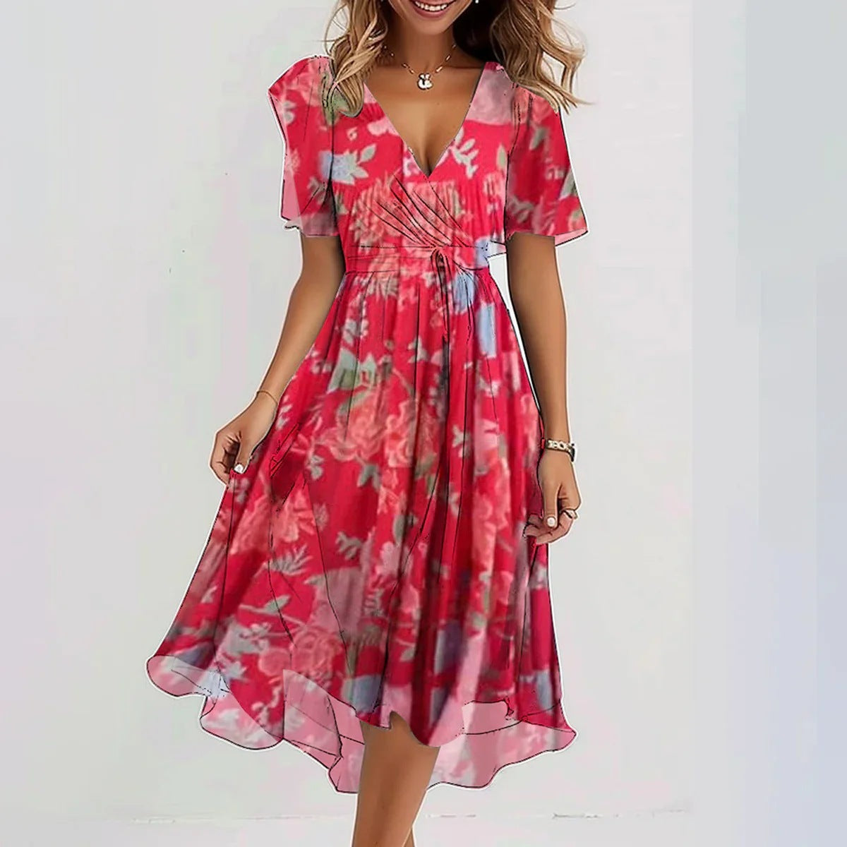 Feminine Wrap Dress | Women's Summer Dress 3