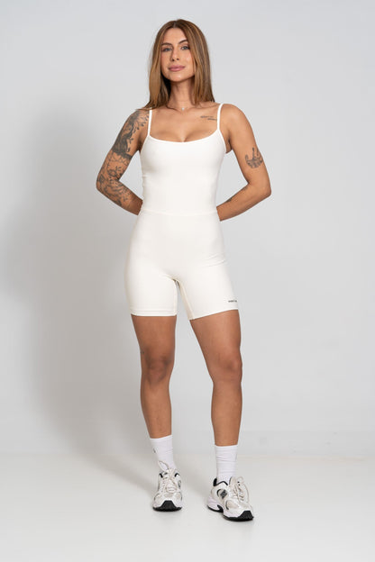 Fitness Balance Romper | Off White | Size S | Polyamide Elastane 0