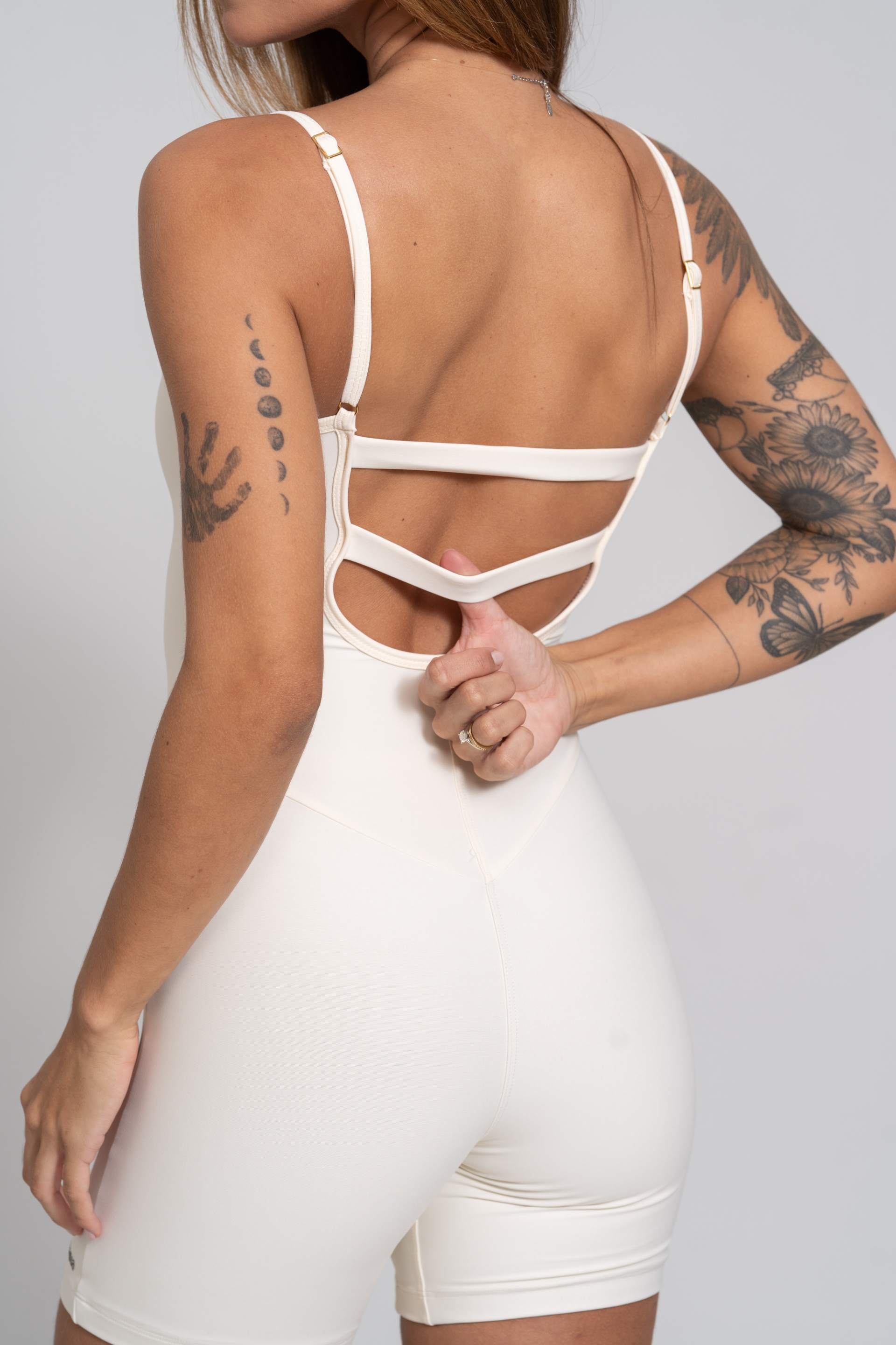 Fitness Balance Romper | Off White | Size S | Polyamide Elastane 3
