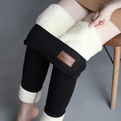 Fleece Lined Thermal Leggings | Black Size XL Polyester 0