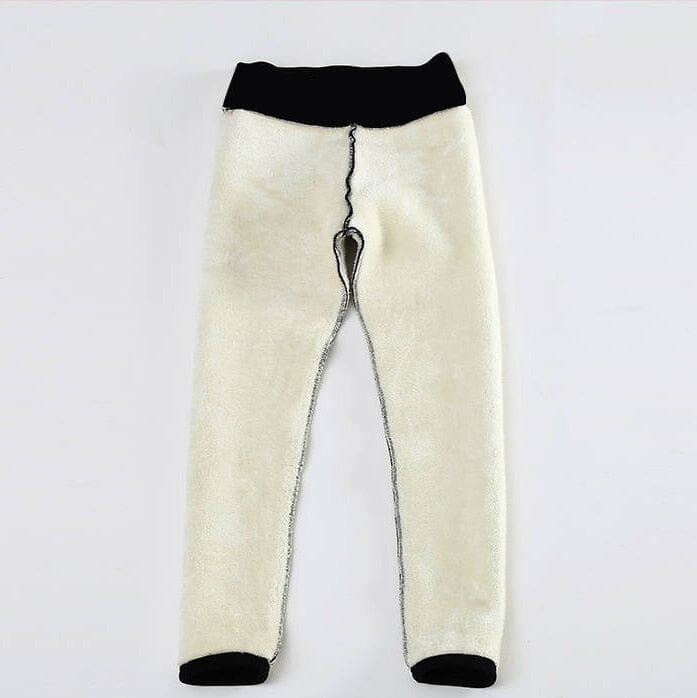 Fleece Lined Thermal Leggings | Black Size XL Polyester 5