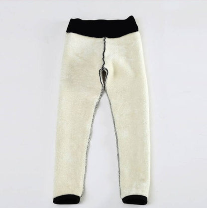 Fleece Lined Thermal Leggings | Black Size XL Polyester 5