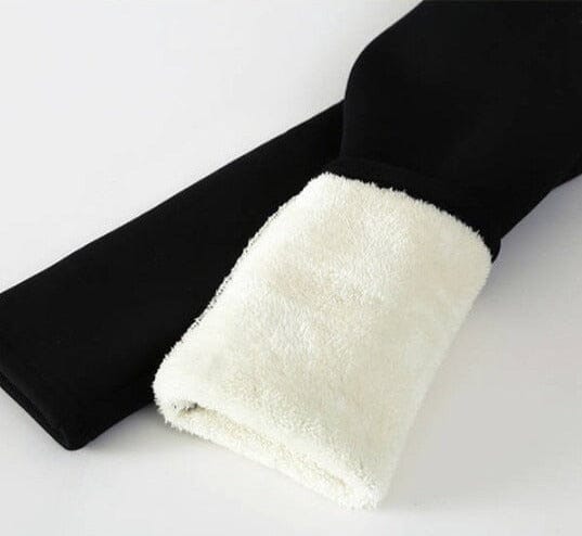Fleece Lined Thermal Leggings | Black Size XL Polyester 6