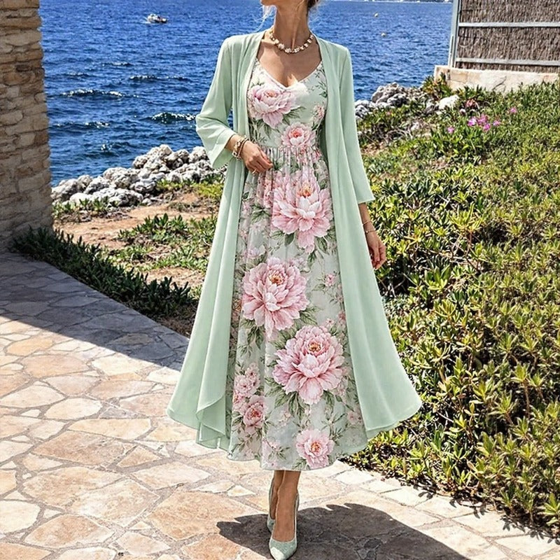 Floral Midi Dress Set | Elegant Women's Summer Dresses 2