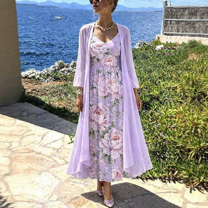 Floral Midi Dress Set | Elegant Women's Summer Dresses 3