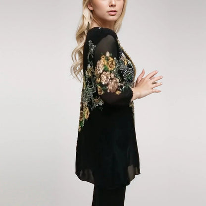 Giardino Double Layer Blouse | White Chiffon Size M 3