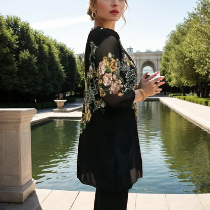 Giardino Double Layer Blouse | White Chiffon Size M 5