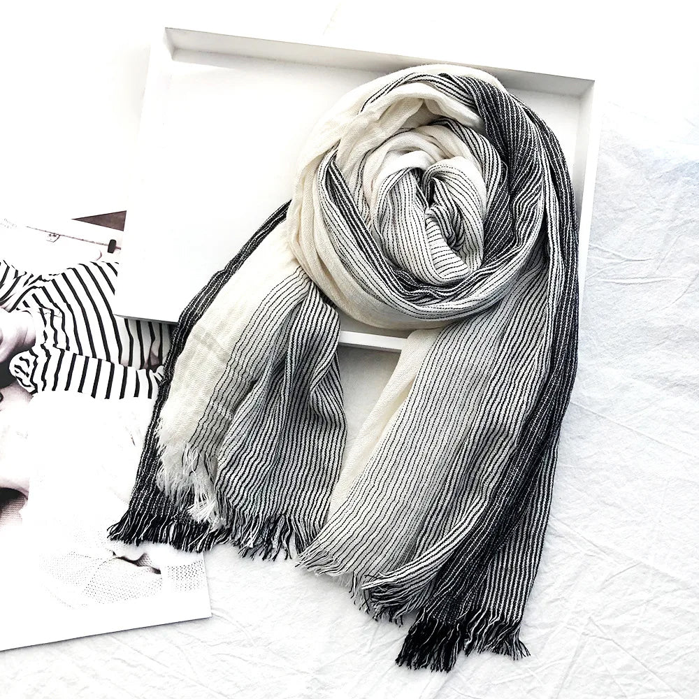 Heritage Stripe | Scarves for Women in Cotton-Linen Blend 1