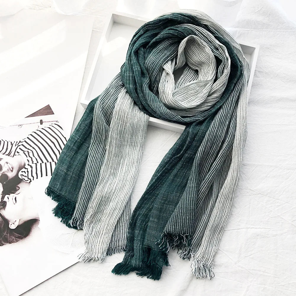 Heritage Stripe | Scarves for Women in Cotton-Linen Blend 3