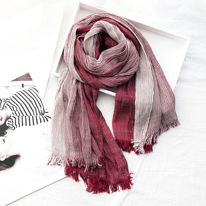 Heritage Stripe | Scarves for Women in Cotton-Linen Blend 4