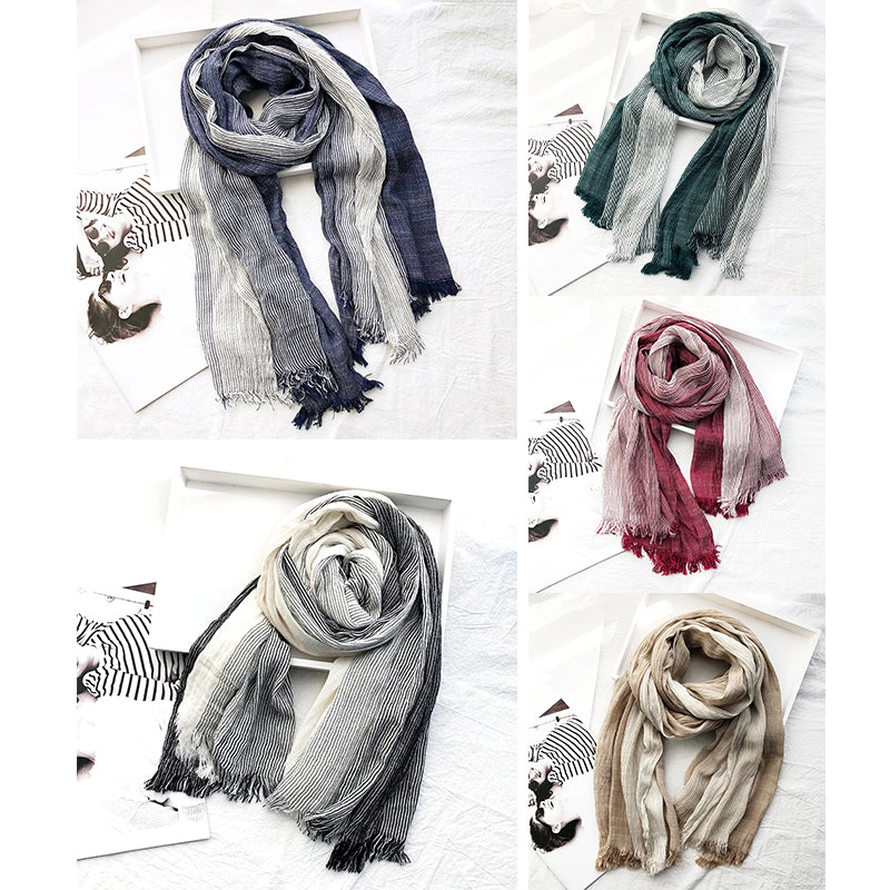 Heritage Stripe | Scarves for Women in Cotton-Linen Blend 5