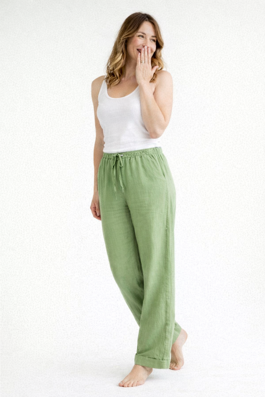 High-Waisted Loose Fit Palazzo Pants | Women's Trousers 1