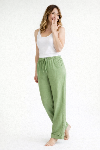 High-Waisted Loose Fit Palazzo Pants | Women's Trousers 1
