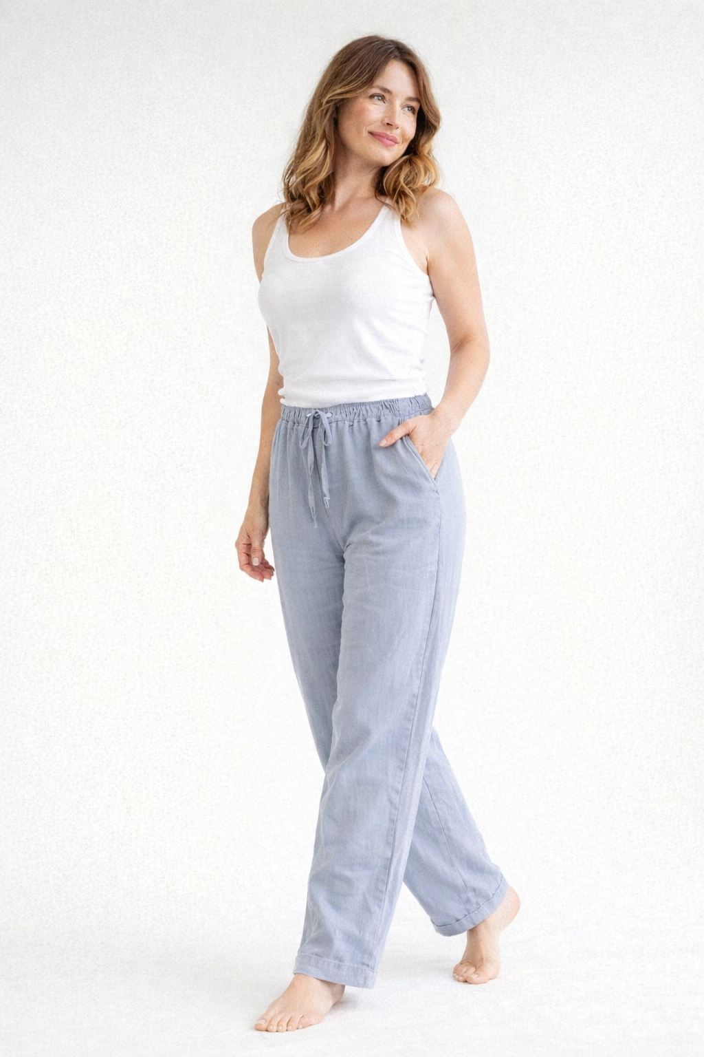 High-Waisted Loose Fit Palazzo Pants | Women's Trousers 3
