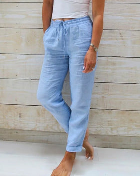 High-Waisted Loose Fit Palazzo Pants | Women's Trousers 4