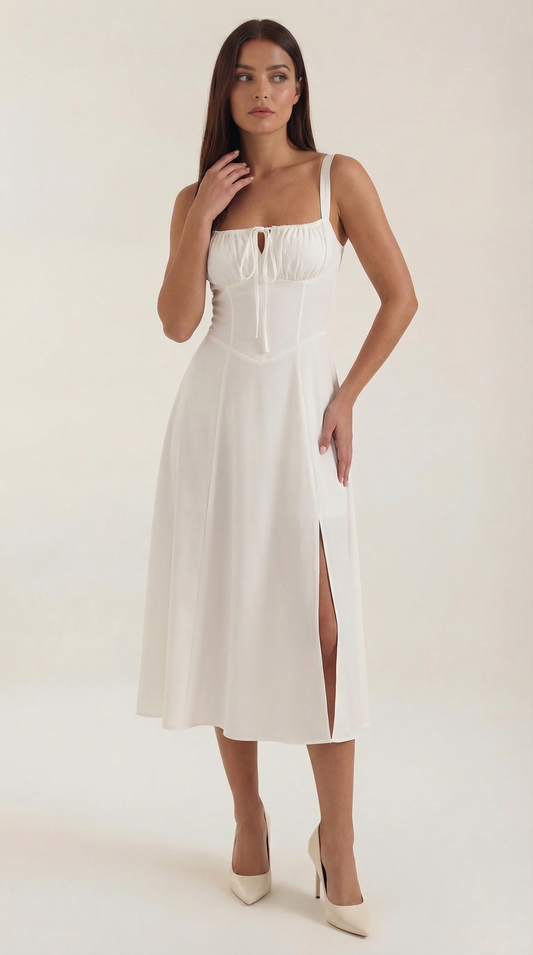 Jade Floral Midi Dress | Elegant A-Line Design for Women 0