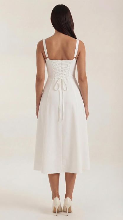 Jade Floral Midi Dress | Elegant A-Line Design for Women 3