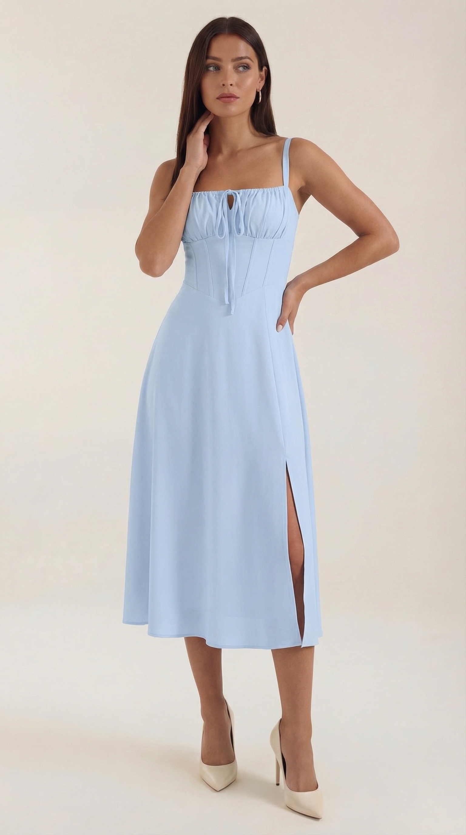 Jade Floral Midi Dress | Elegant A-Line Design for Women 5