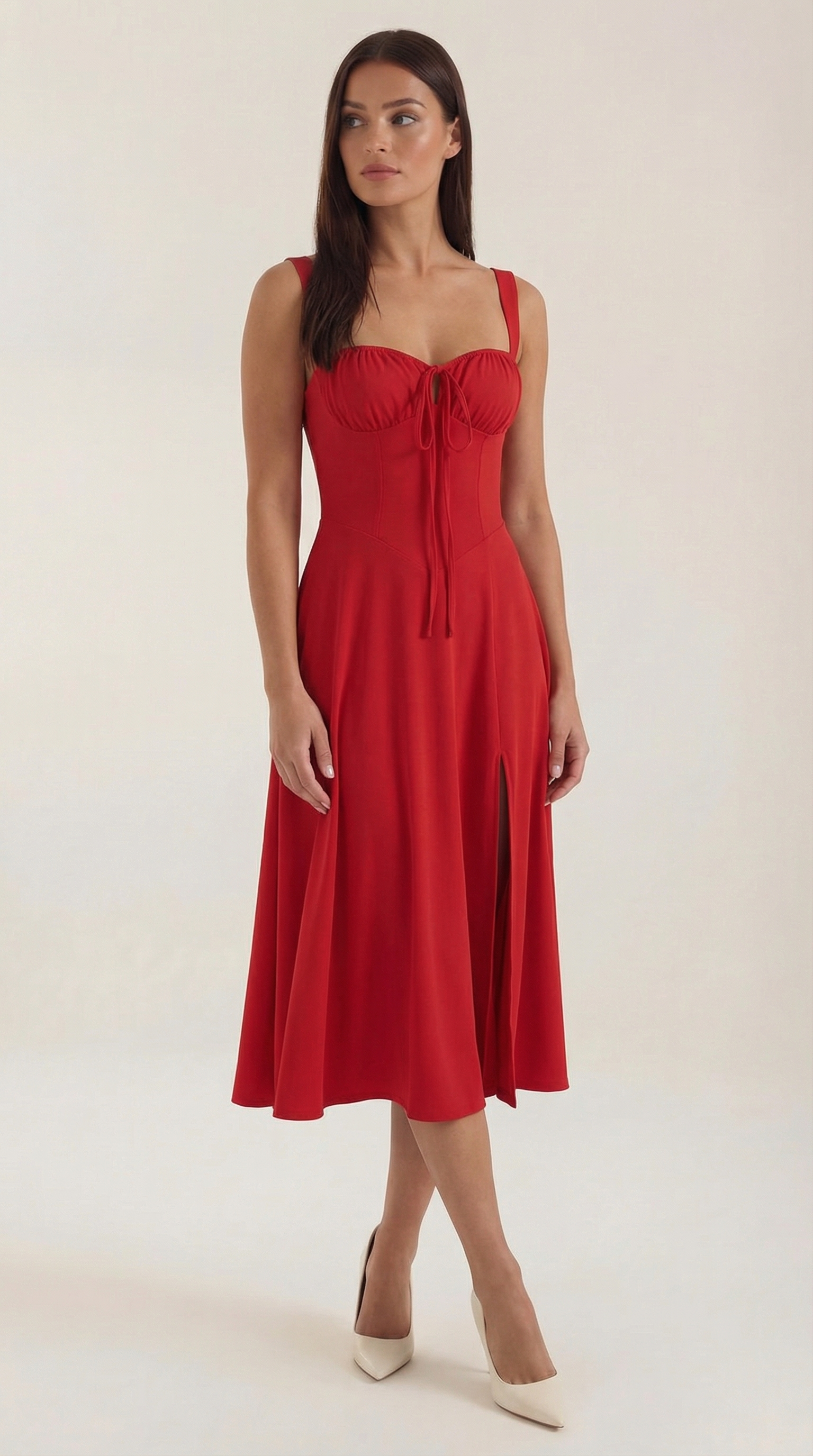 Jade Floral Midi Dress | Elegant A-Line Design for Women 9