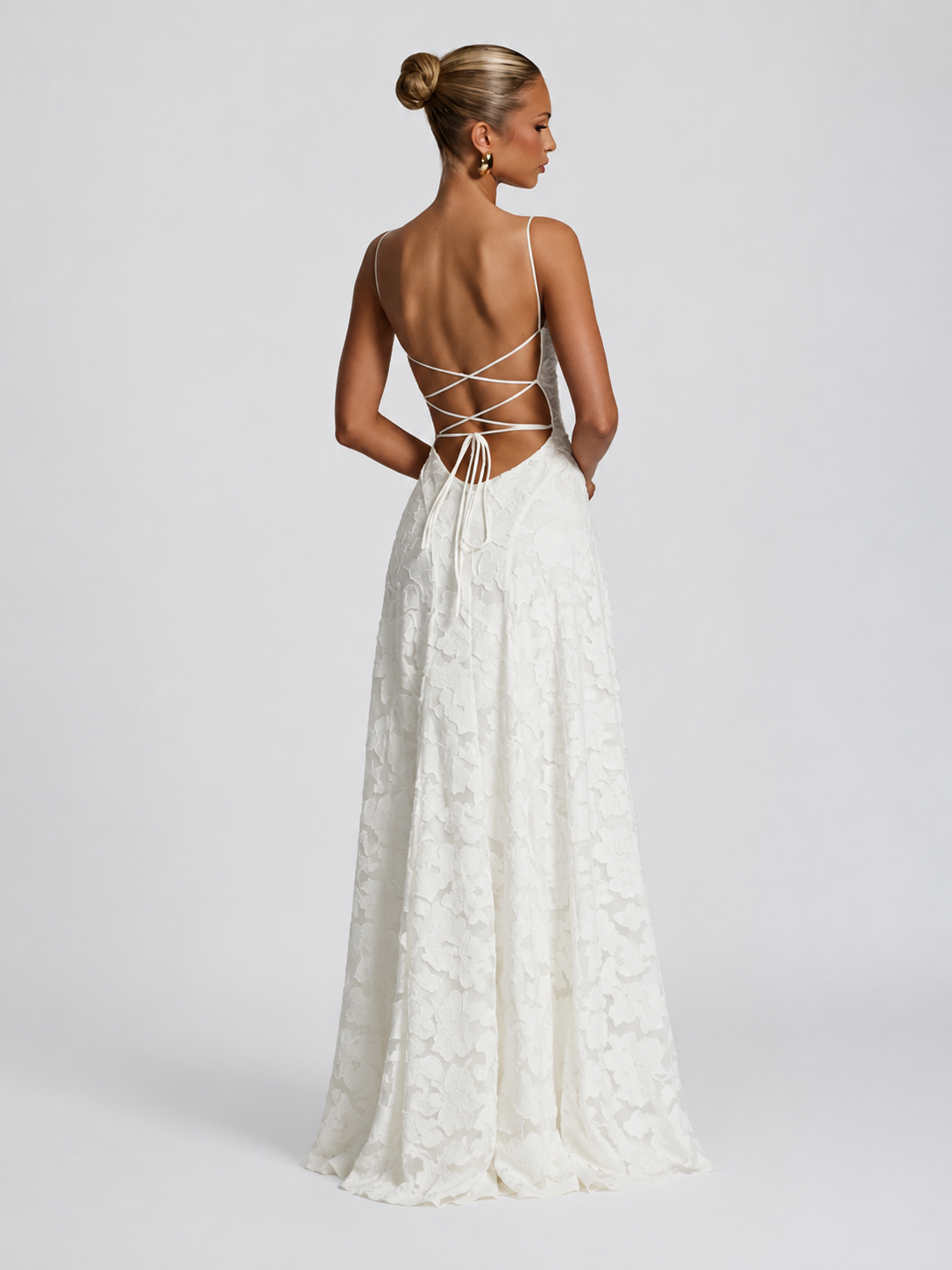 Kynara Long Dress | Lace and Mesh Evening Gown 1