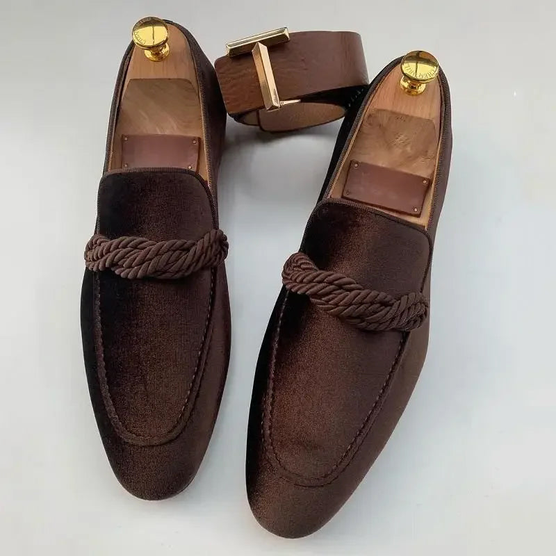L'Élégance Velvet Loafers | Vegan Suede Slip-On Shoes 0
