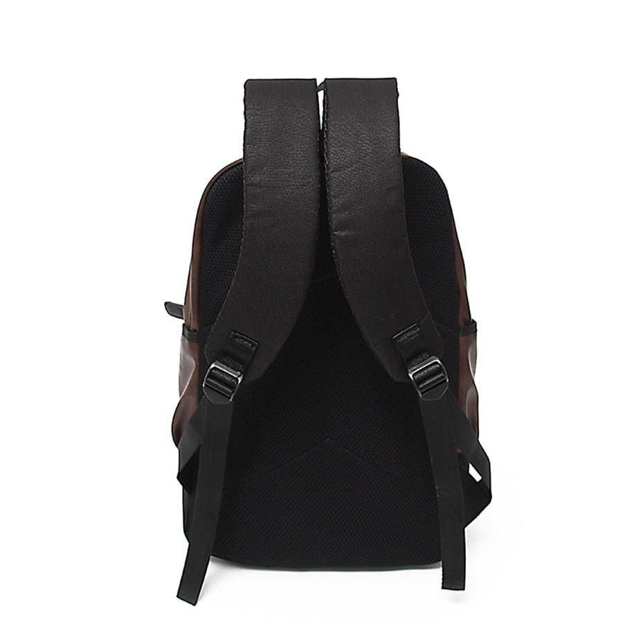 Leather Backpack Brown Size L Genuine Leather 3