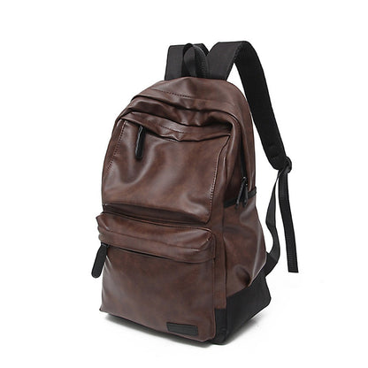 Leather Backpack Brown Size L Genuine Leather 4