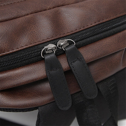 Leather Backpack Brown Size L Genuine Leather 6