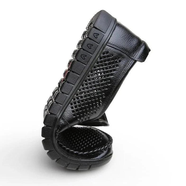Leather Moccasins | Men's Shoes Black Size 42 Genuine Leather 2
