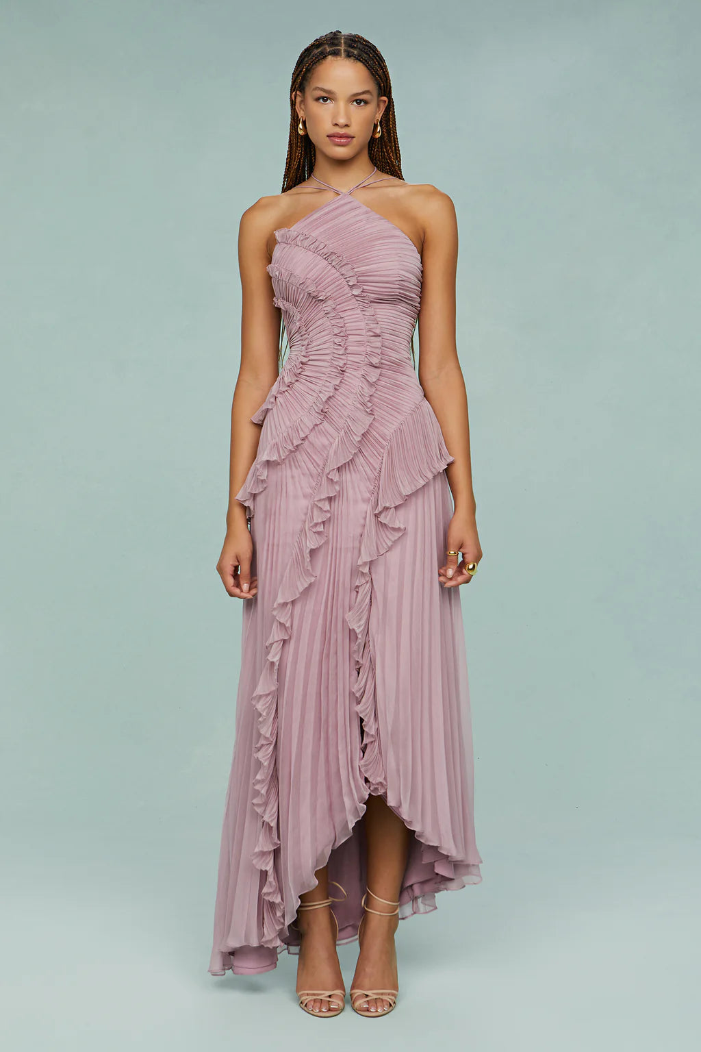 Lilac Asymmetrical Ruffle Dress | Women's Summer Dress 12