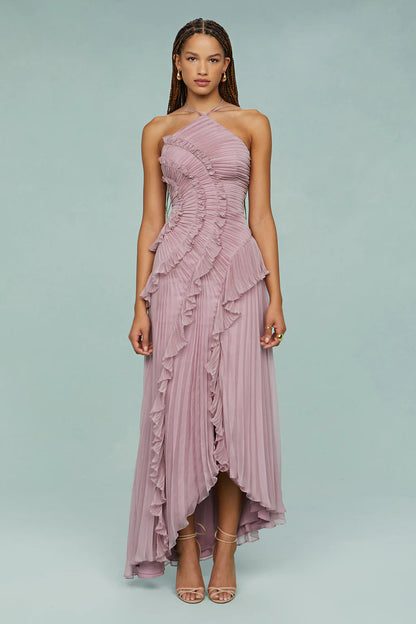 Lilac Asymmetrical Ruffle Dress | Women's Summer Dress 12
