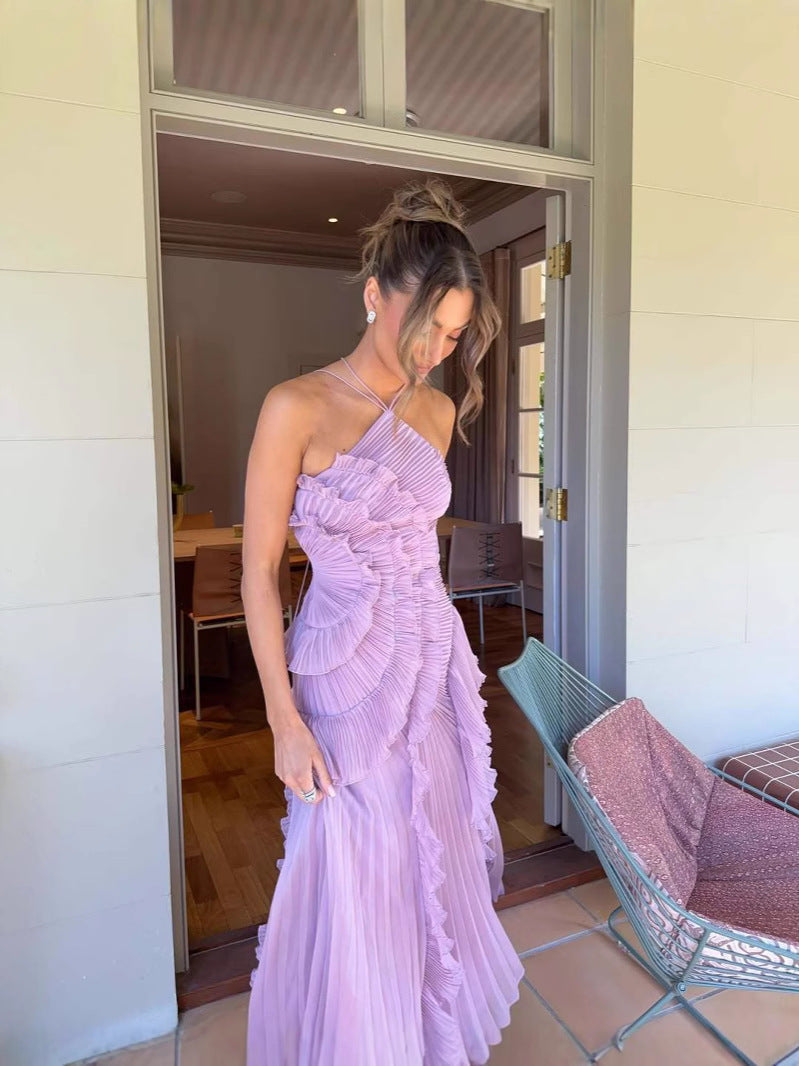 Lilac Asymmetrical Ruffle Dress | Women's Summer Dress 5
