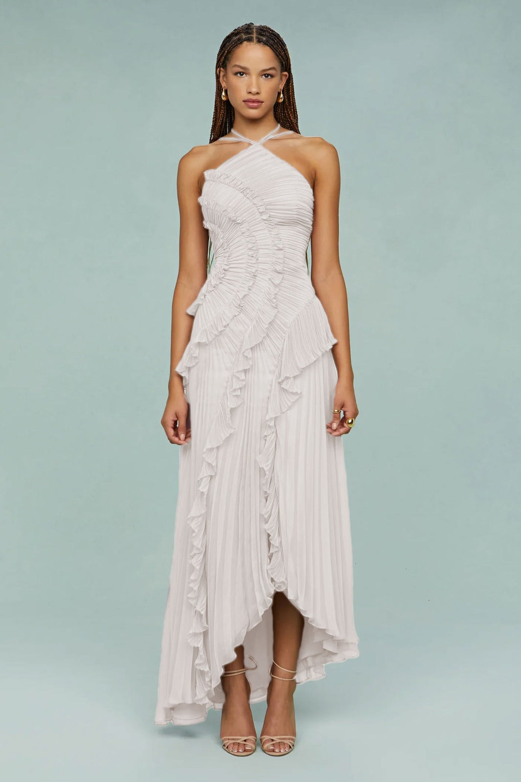 Lilac Asymmetrical Ruffle Dress | Women's Summer Dress 9