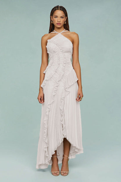 Lilac Asymmetrical Ruffle Dress | Women's Summer Dress 9