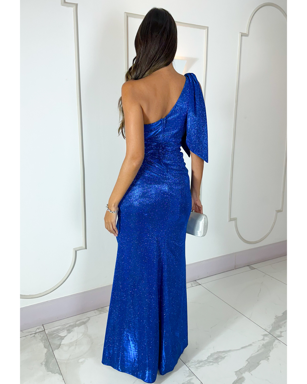 Long Dress Royal Blue Size M Lurex 2