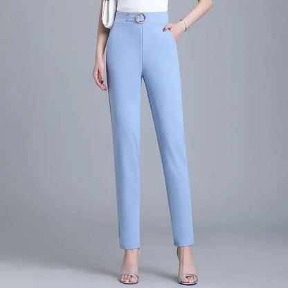 Majestic Ice Silk High-Waisted Pants | Lightweight Summer Trousers 2