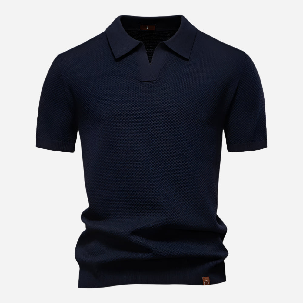 Marcus V-Neck Knit | Men's Polo Shirt Short Sleeve 1