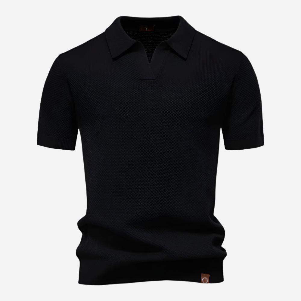Marcus V-Neck Knit | Men's Polo Shirt Short Sleeve 2
