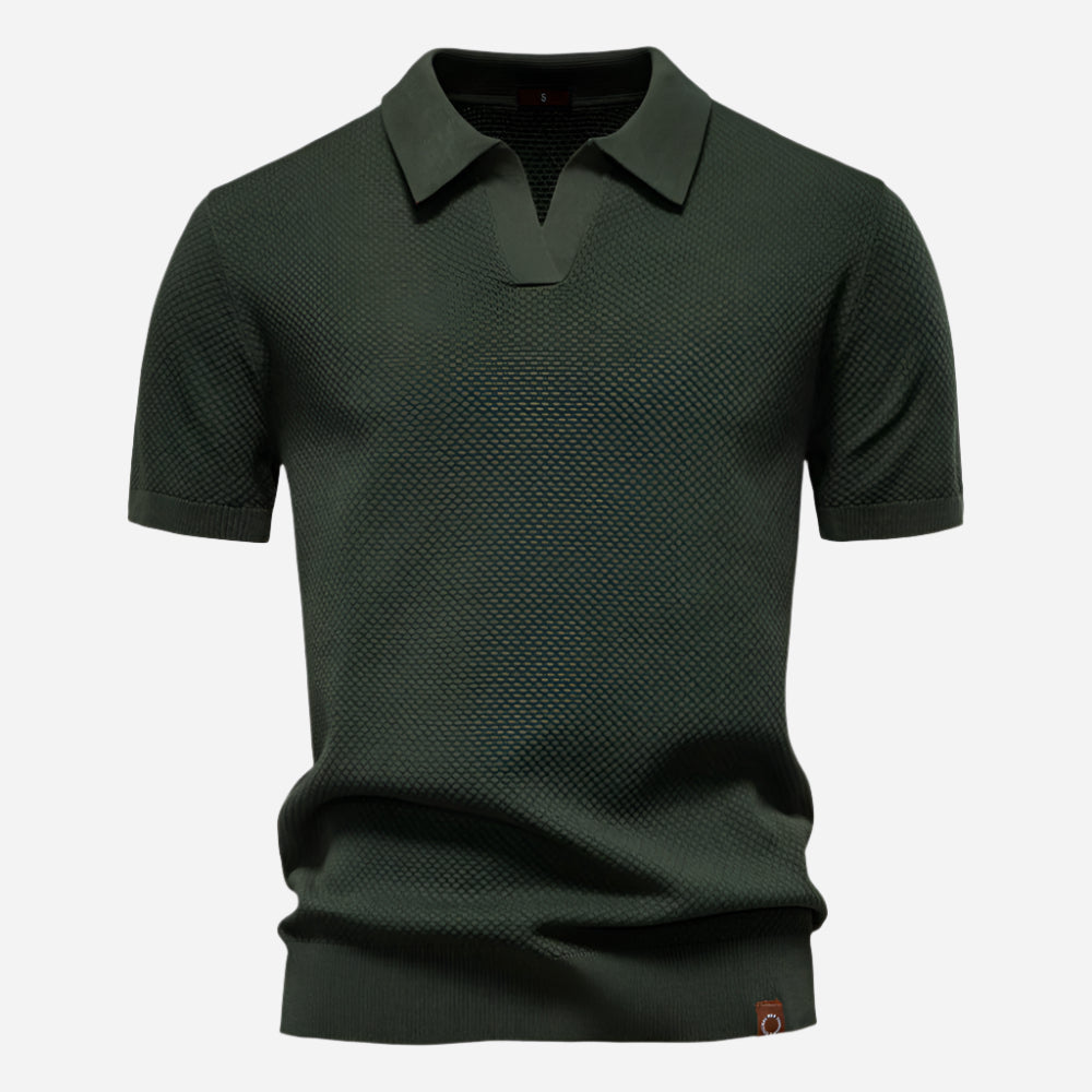 Marcus V-Neck Knit | Men's Polo Shirt Short Sleeve 3
