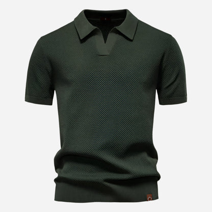Marcus V-Neck Knit | Men's Polo Shirt Short Sleeve 3